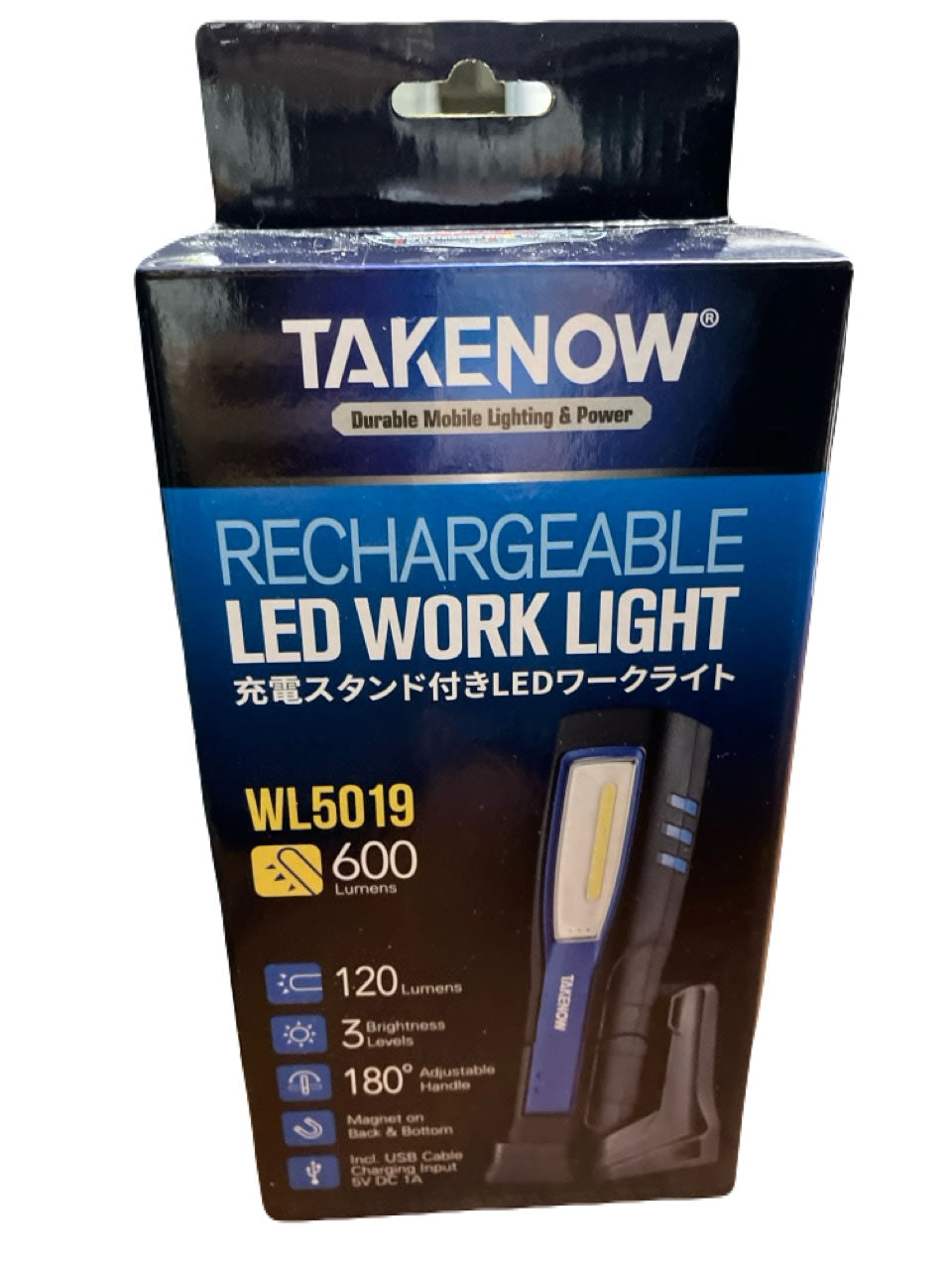 TAKENOW テイクナウ WL5019 充電式LED ハンドランプ ～600LM